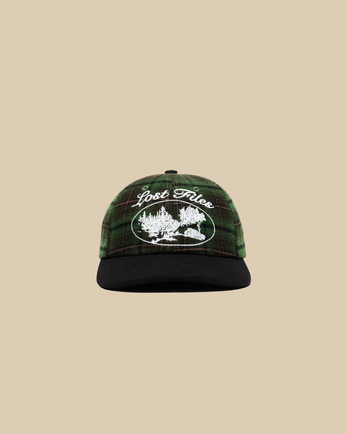 Cabin Scene Wool Flannel Hat