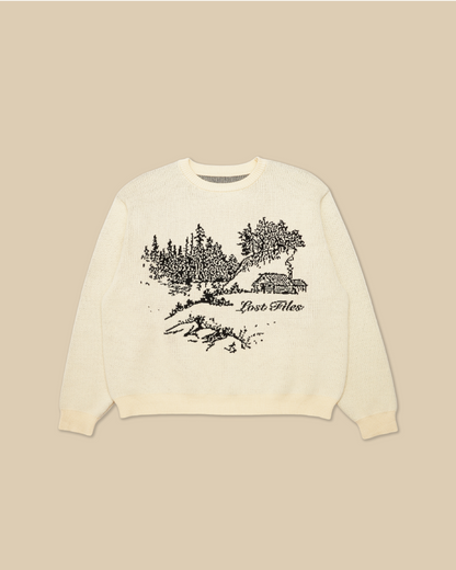Cabin Scene Knit Sweater