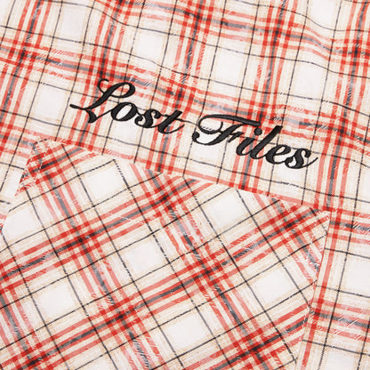 Orange Plaid Button Up Shirt