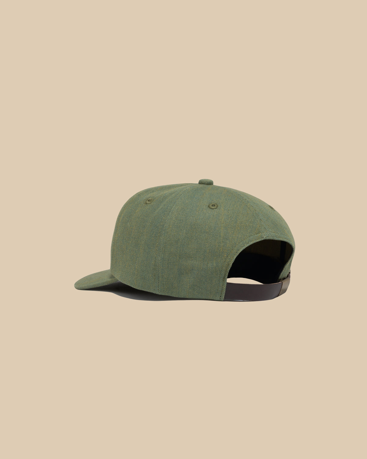 Olive Denim Chain Stitch Hat