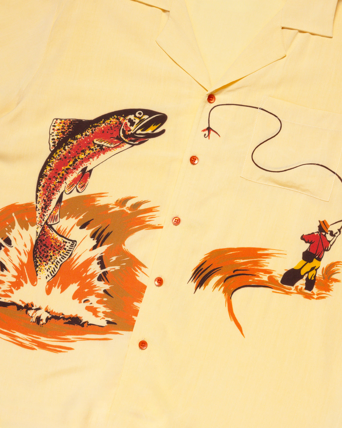 Fishing Rayon Button Up